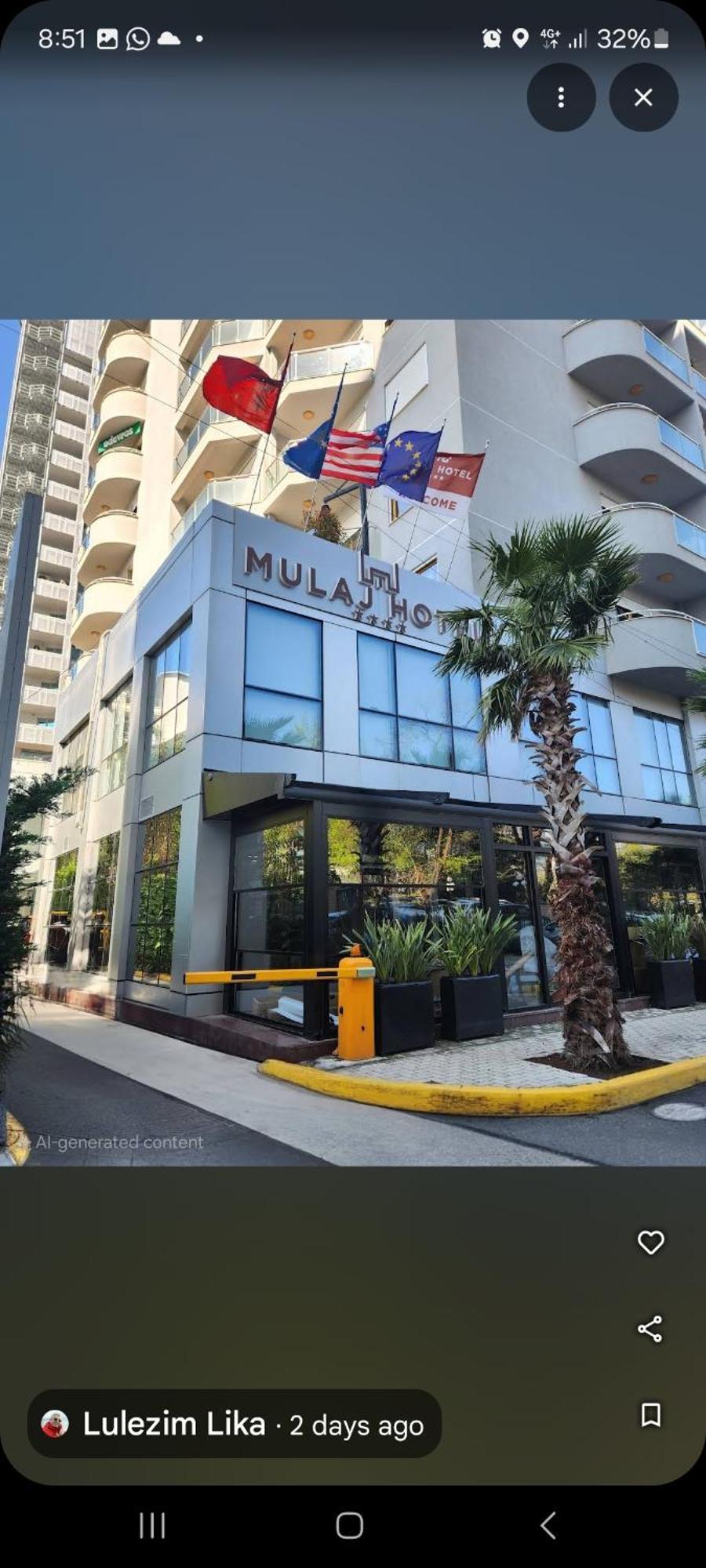 Mulaj Hotel Tirana Exterior photo